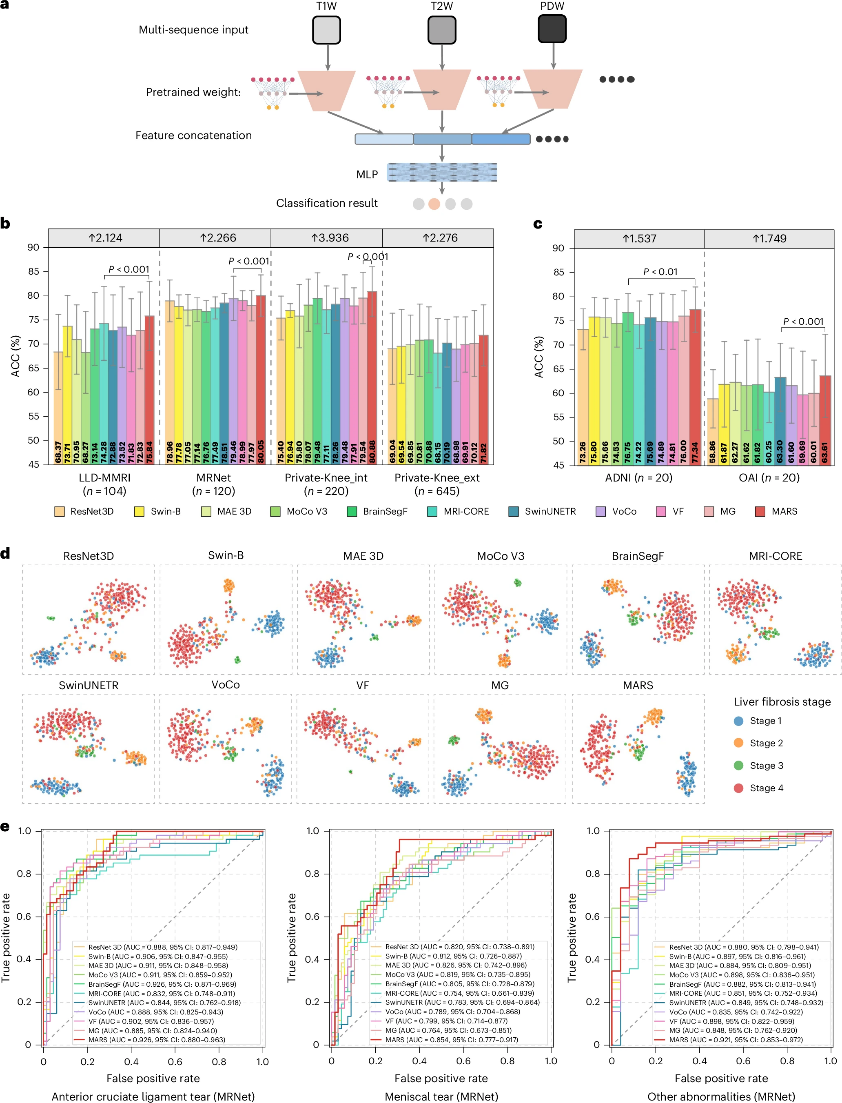 MARS results on clinical prediction tasks